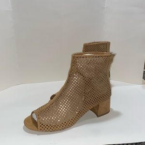 Open toe booties size 10